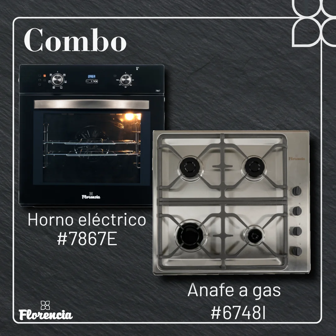 anafe a gas y horno en combo